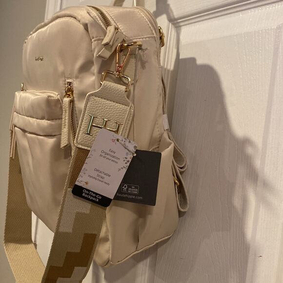 BNWT Haute Hippie Viral On the Go Backpack in White Cream main image 2